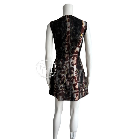 CHRISTIAN DIOR Animal Print Mini Dress A Line Fit and Flare Leopard Cheetah 2 - Picture 5 of 16